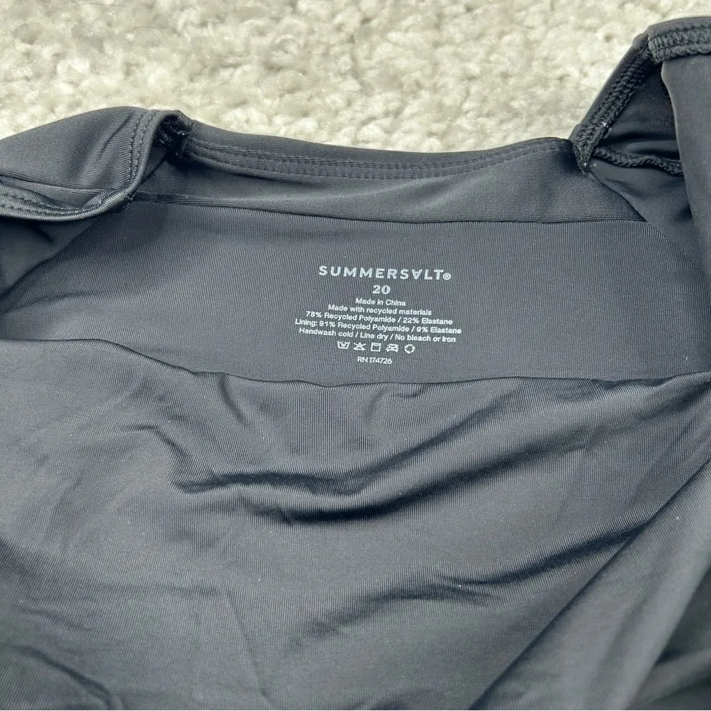 Summersalt The Ruched Backflip Swimsuit Black